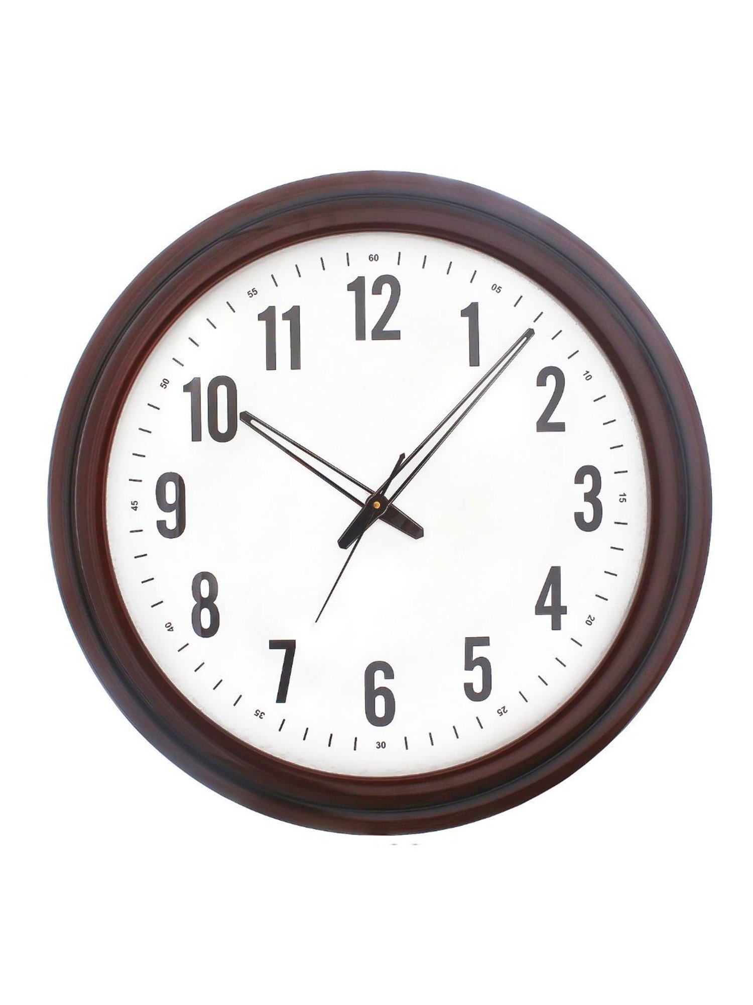 CHRONIKLE Classic Round Rosewood Brown Wood Wall Clock
