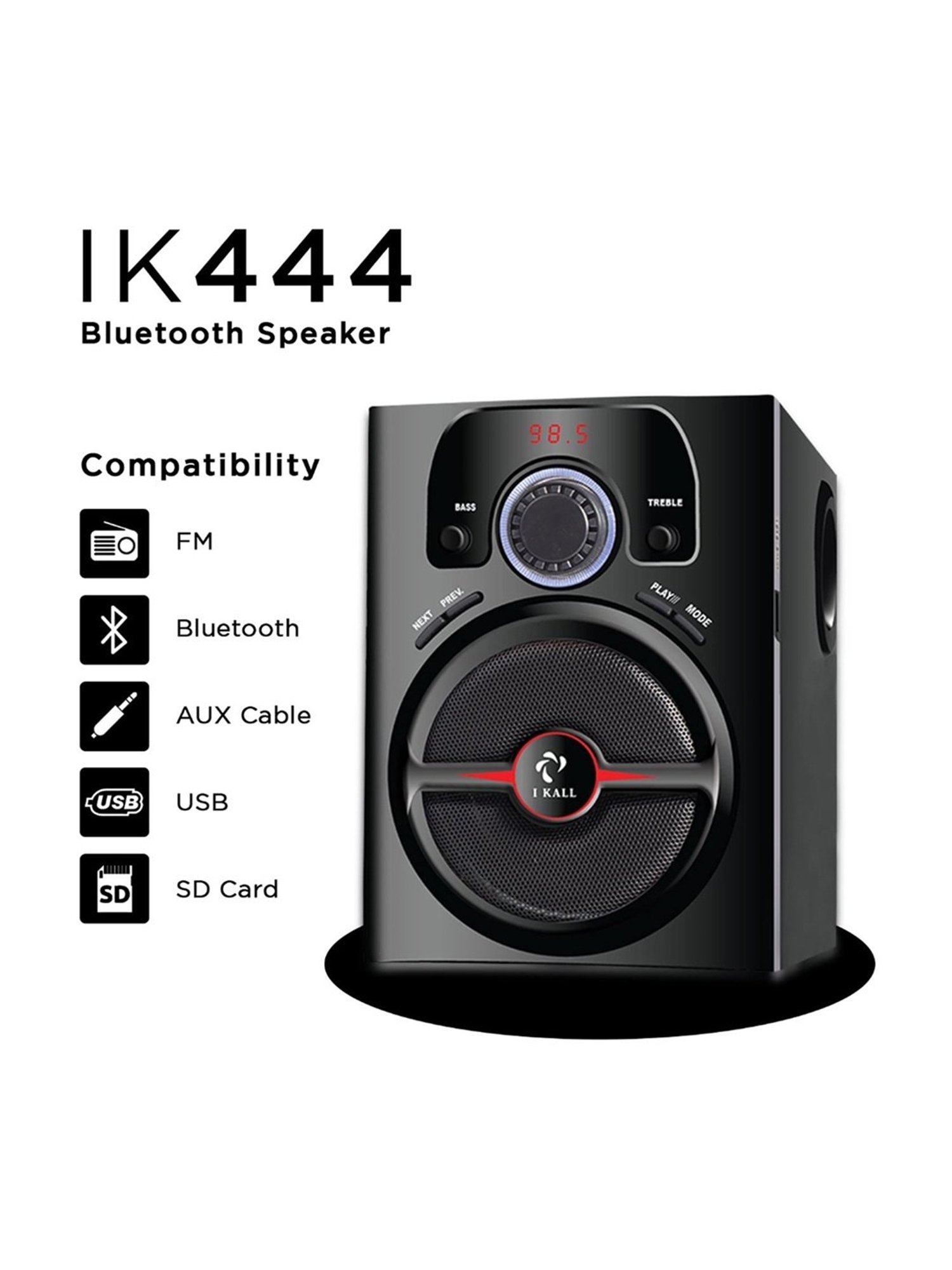 I Kall IK-444 5.1 Channel Home Theatre (Black)