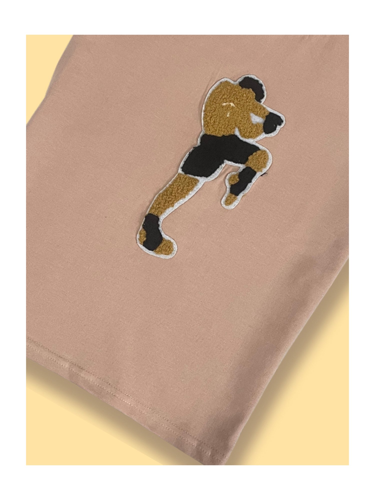 Tippy Top Kids Beige Self Design T-Shirt