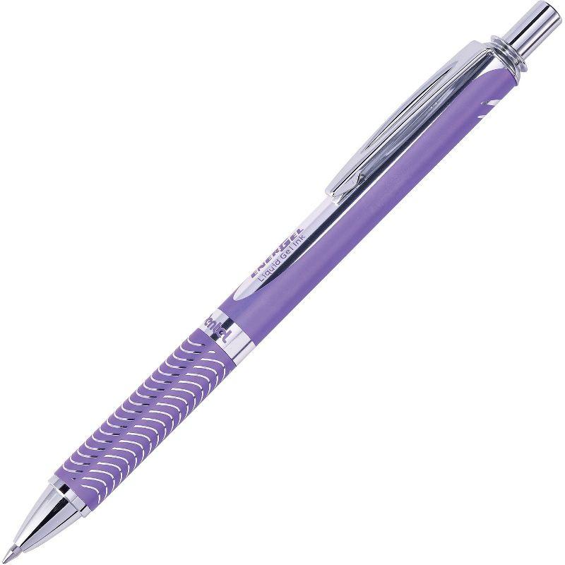 Pentel EnerGel Alloy RT Retractable Liquid Gel Pen .7mm Violet Barrel Violet Ink BL407VV
