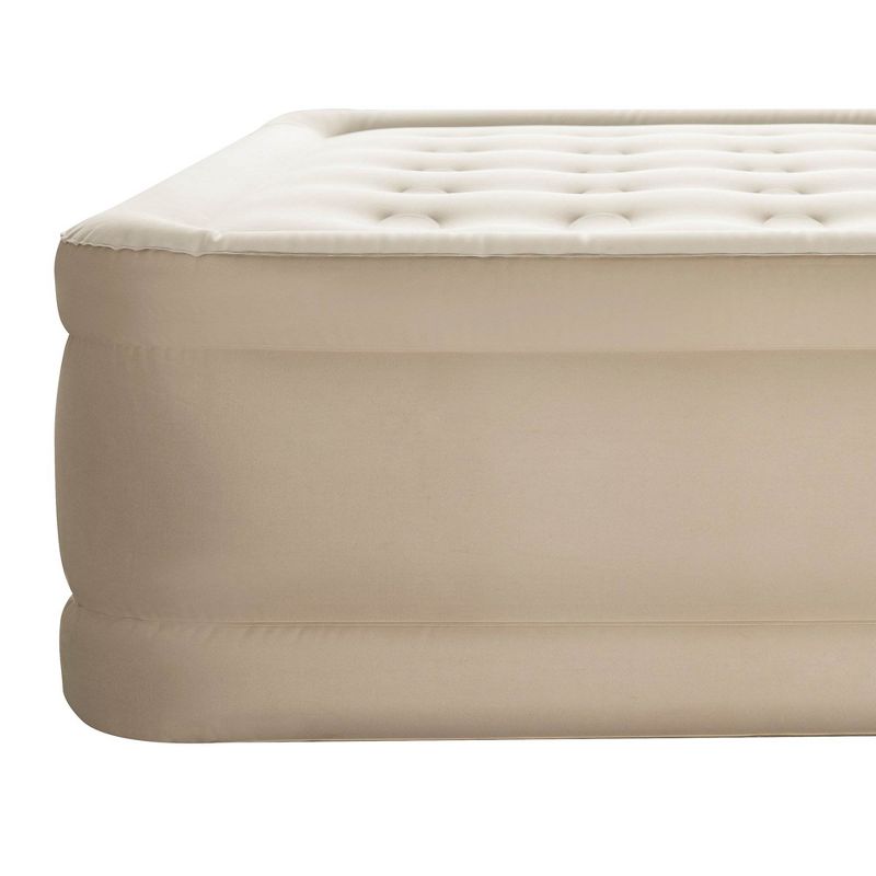 Living iQ Inflatable Portable Small Travel Size Kids Toddler Sleeping Blow Up Air Bed Mattress with Electric Pump and Headboard, Marvel Avengers