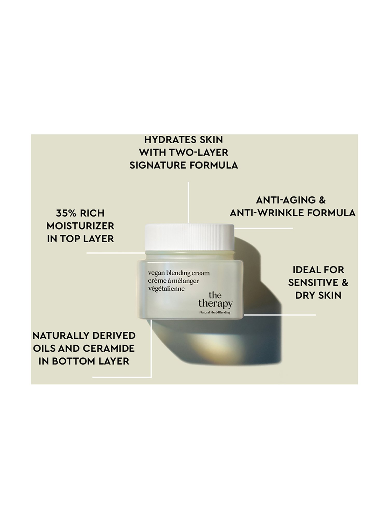 The Face Shop Therapy Organic Vegan Blending Cream - 60 ml