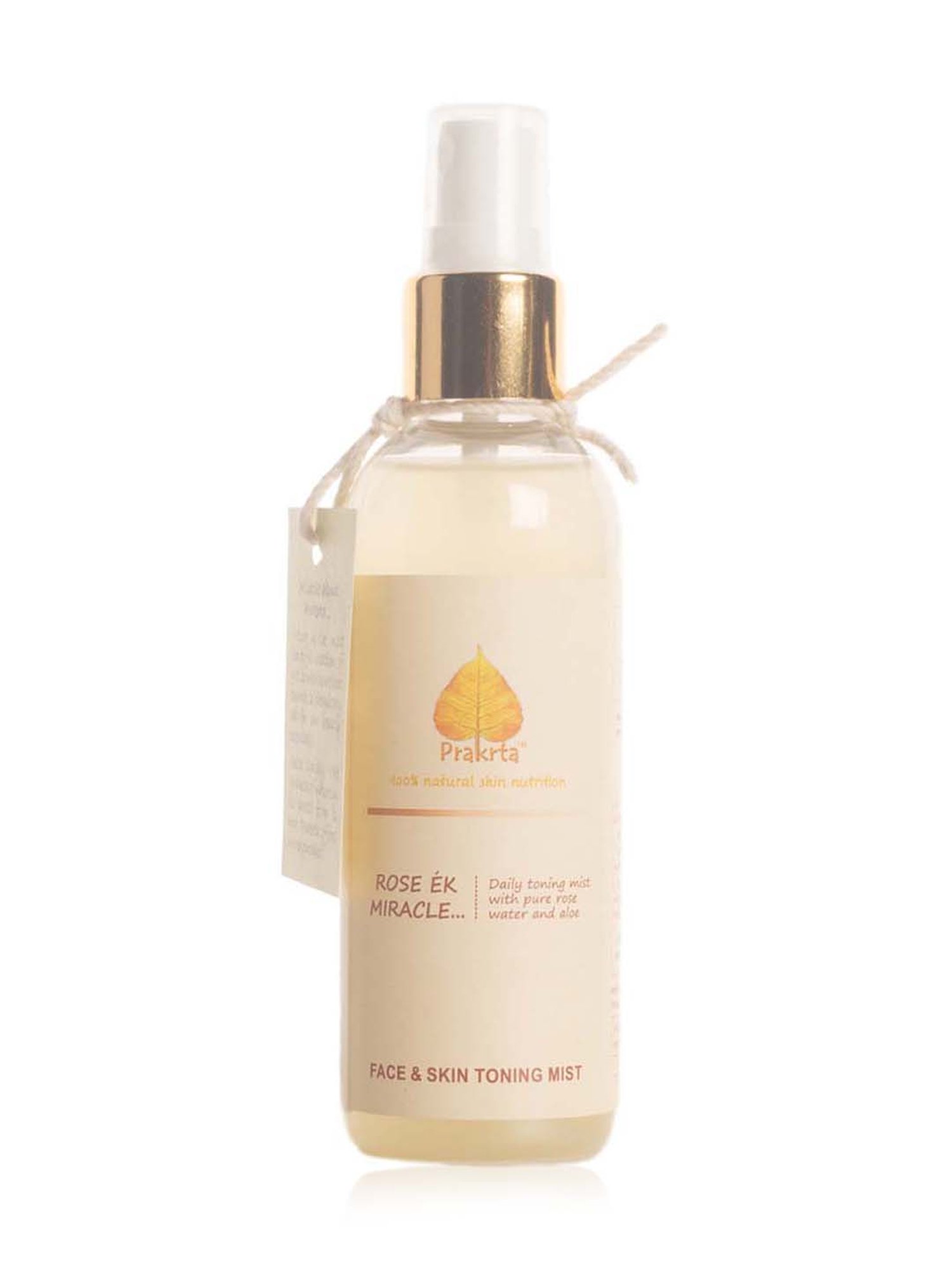 Prakrta Rose Ek Miracle Daily Toning Mist for Face Steam Distilled Rose Water with Aloe Vera- 100 ml