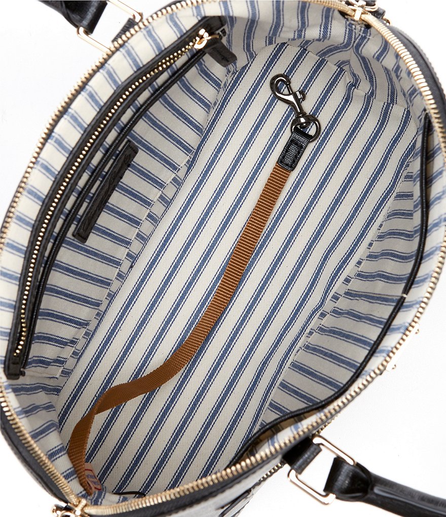 Dooney & Bourke Saffiano Collection Bugatti Dome Zip Satchel Bag