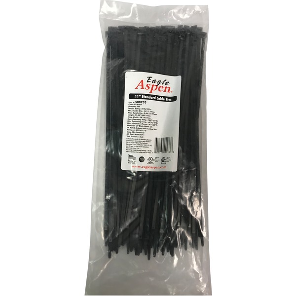 Temperature-Rated Cable Ties, 100 Pack (11 In.; Black)