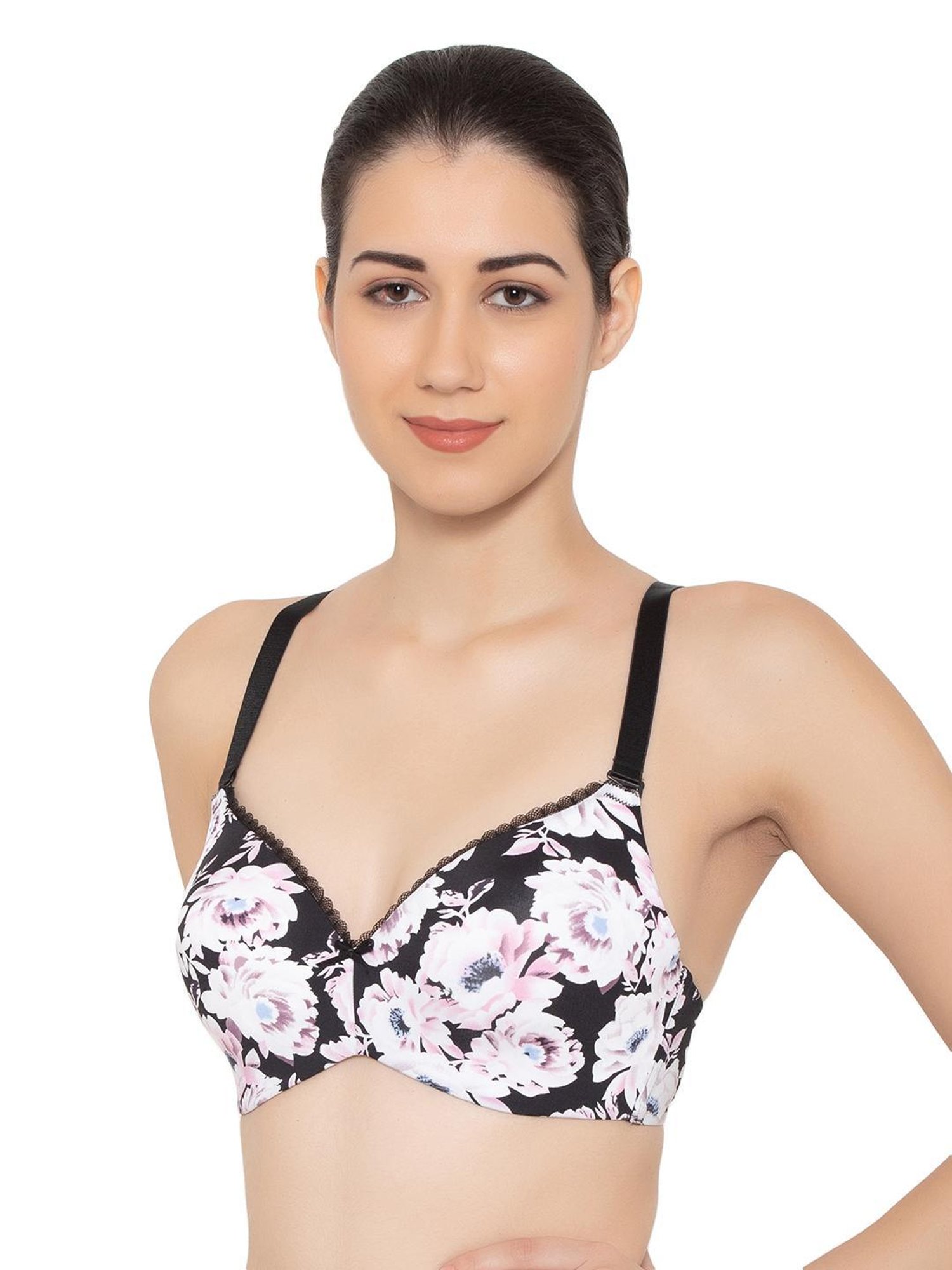 Triumph Black Floral Print Padded Bra