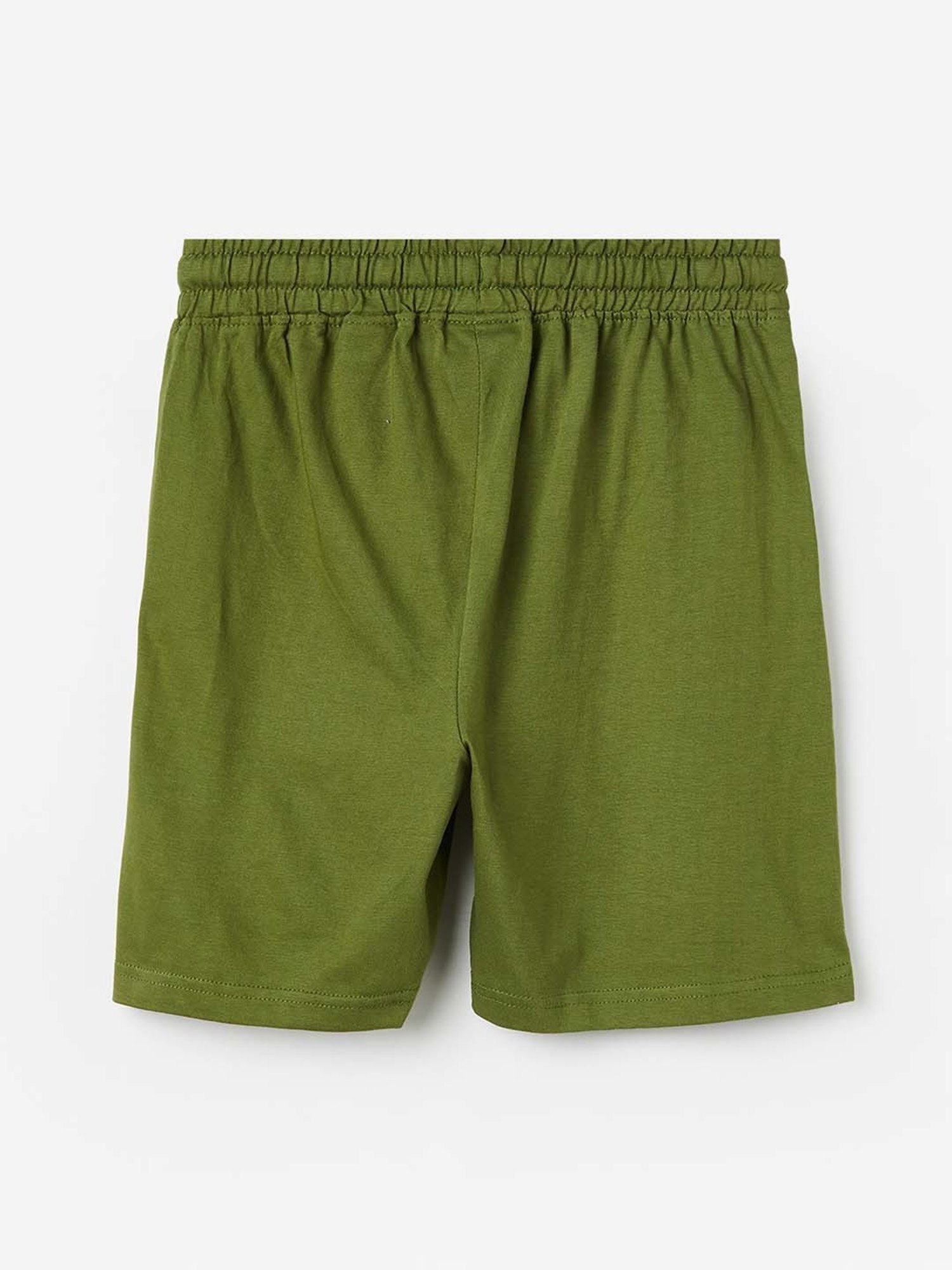 Fame Forever by Lifestyle Kids Olive Cotton Printed Shorts