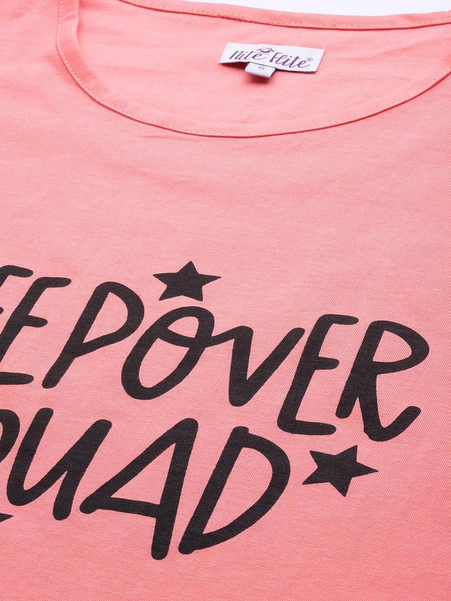 Nite Flite Peach Graphic Print Pajama Set