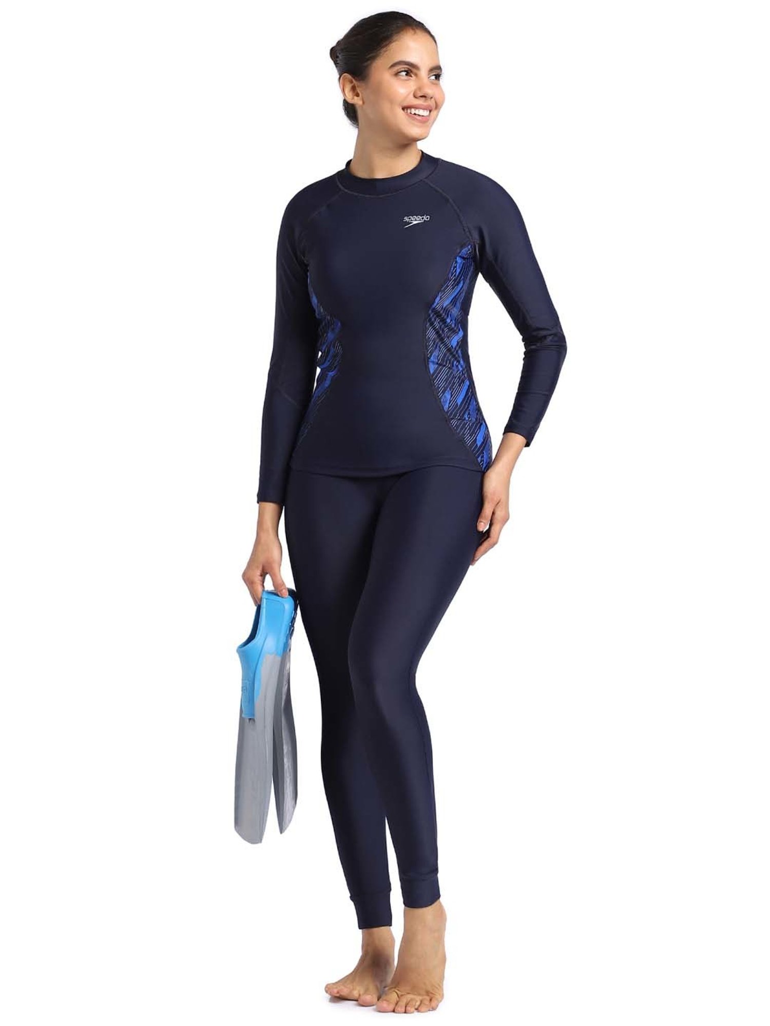 Speedo Navy Printed Swimwear