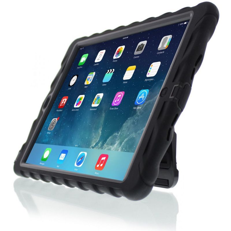Gumdrop Hideaway Case for iPad Air - For Apple iPad Air Tablet - Black - Shock Absorbing - Silicone, Polycarbonate, Rubber