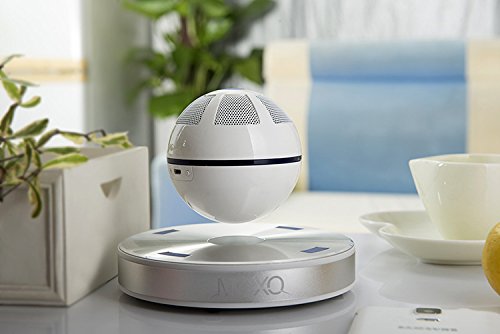 Levitating Bluetooth Speaker, Portable Wireless Magnetic Floating Rotating NFC Function Speaker for iPhone 6 6S Plus 5S 5 5C 4S iPad Air Mini Pro Samsung S6 Edge S5 S4, HTC Tablets PC-White