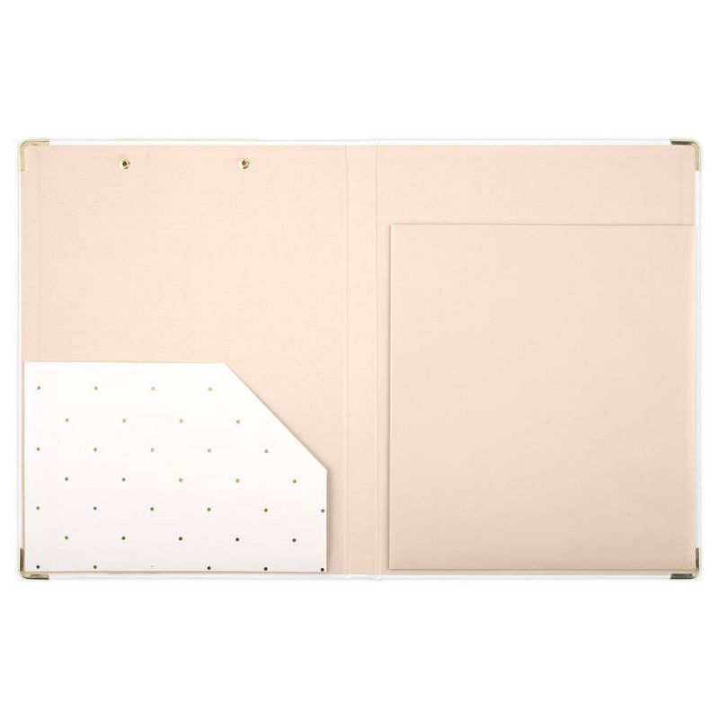 Clipfolio with Removable Legal Pad White with Gold Dots - Sugar Paper™