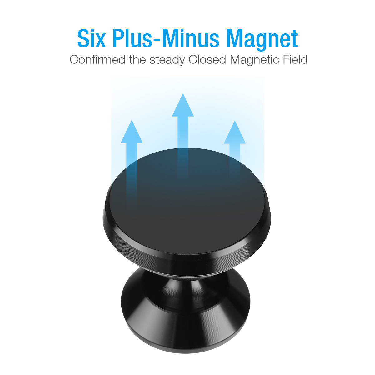 FirstPower 360&deg; Magnetic Car Holder Mount Cell Phone Holder Stand Dashboard Stick Pad Bracket For iPhone 360&deg; Rotation Six Plus-Minus Magnet