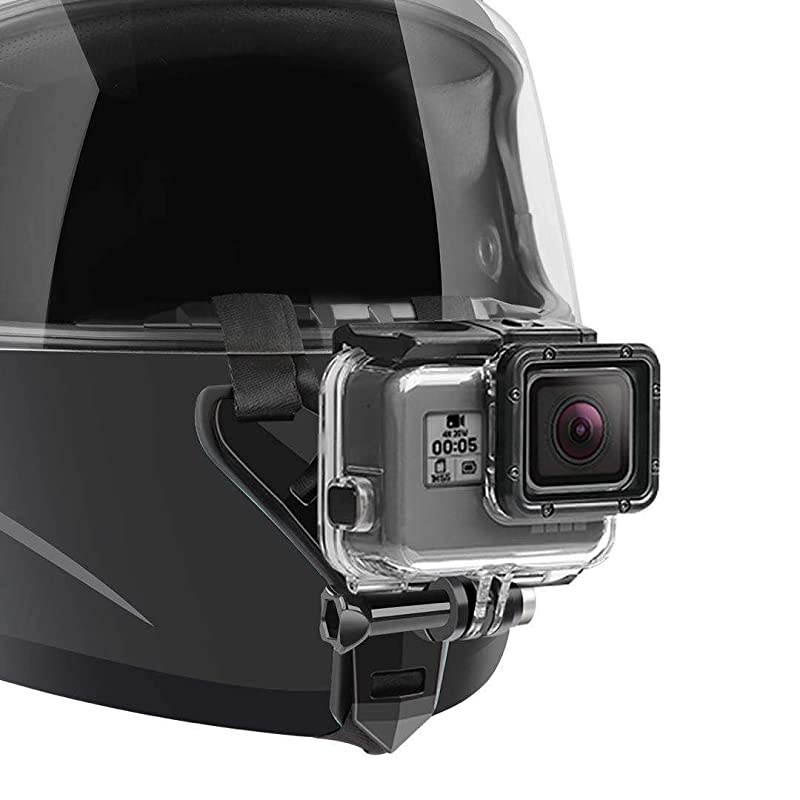 Helmet Chin Strap Mount Compatible with GoPro Hero 7 2018 6 5 4 3 Hero Black Session Xiaomi Yi SJCAM Black