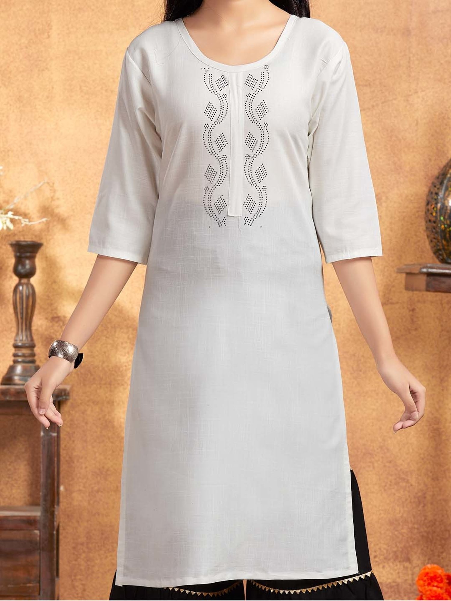 Peppermint Kids Navy Regular Fit Kurta Set