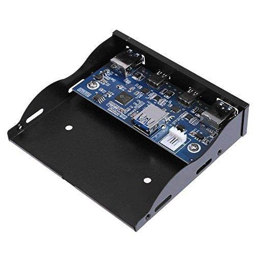 XinYS Desktop 2-Port USB A USB 3.0 Type -C USB C 3.5 inch Front Panel Data Hub for PC, 20pin/19pin to USB3.0