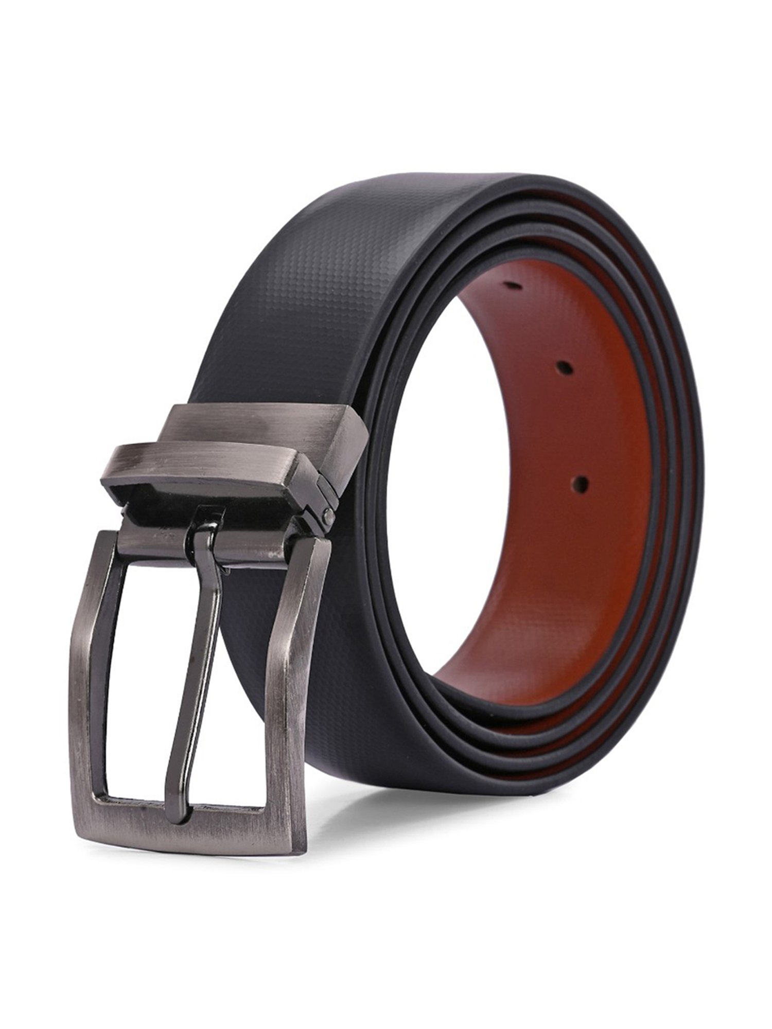 Clog London Black & Brown Leather Reversible Formal Belt