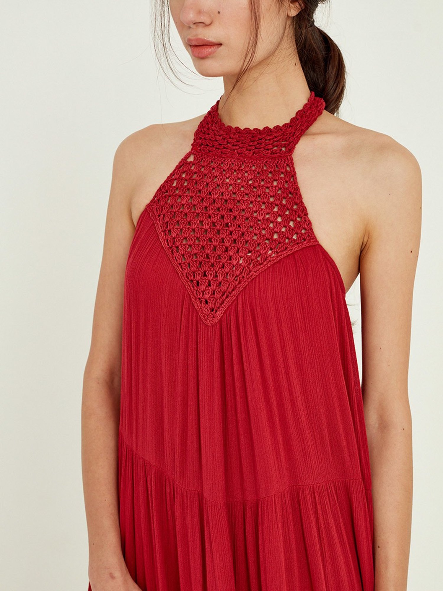 ANCESTRY Maroon Maxi Dress