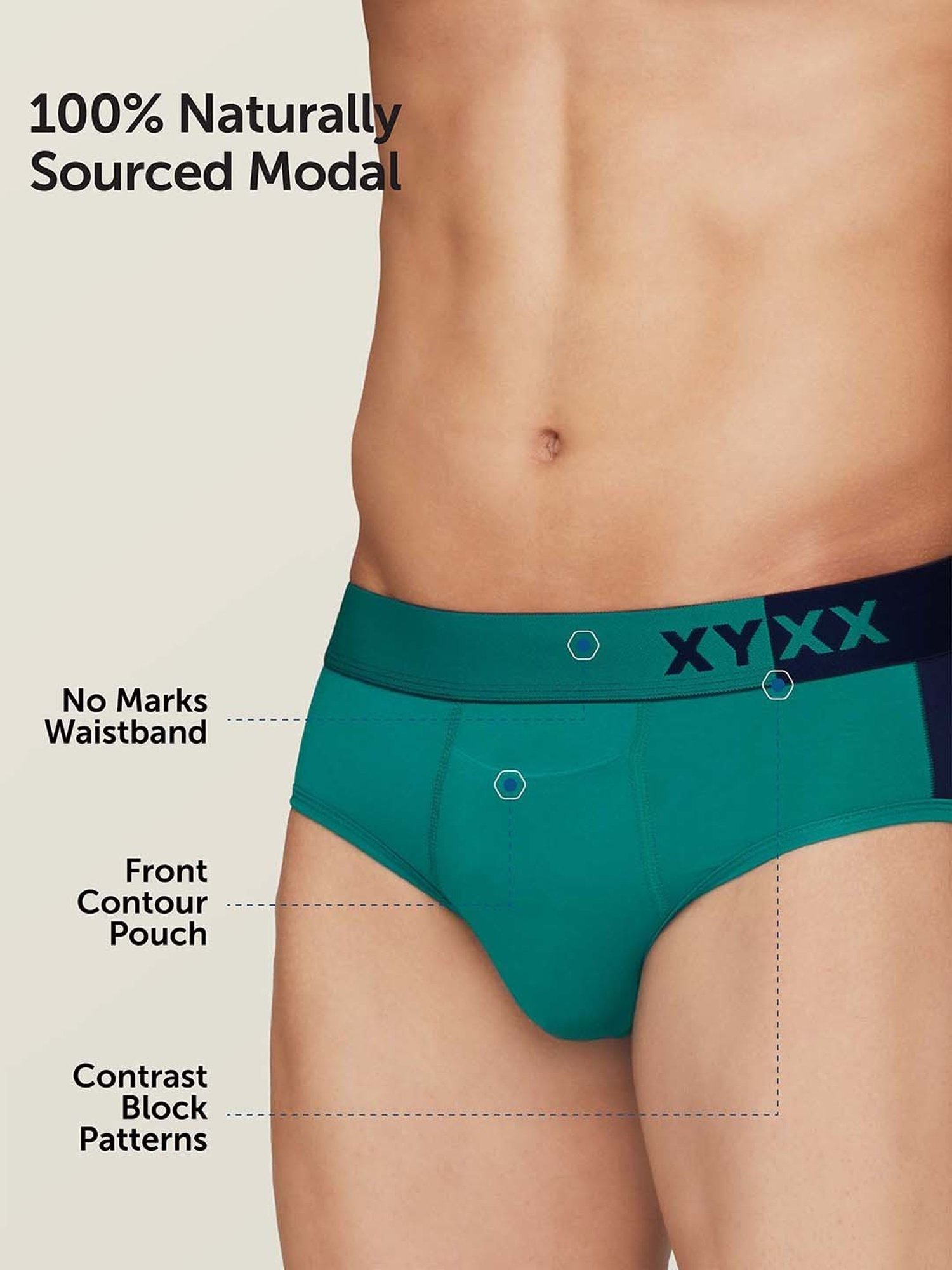 XYXX Multicolor Micro Modal Briefs - Pack of 3