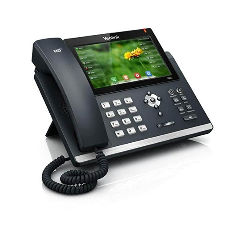 T48S IP Phone 16 Lines 7Inch Color Touch Screen Display USB 20 DualPort Gigabit Ethernet 8023af PoE Power Adapter Not Included SIPT48S