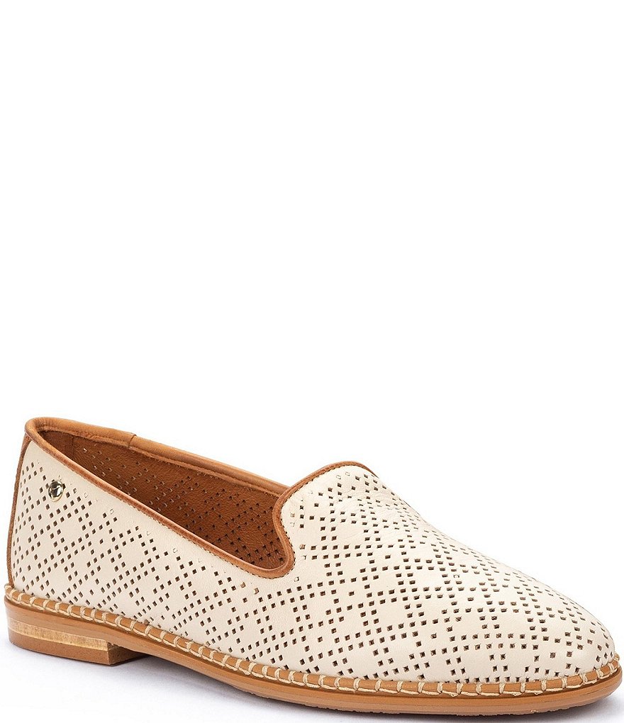 Pikolinos Merida W4F Punched Leather Slip-On Loafers