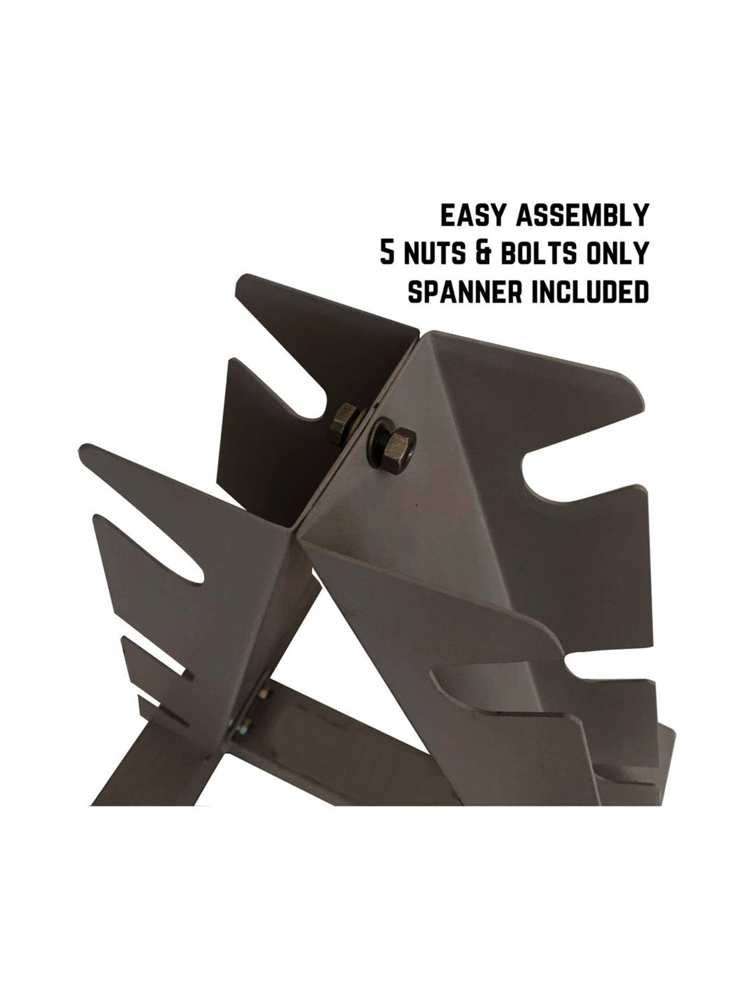 Protoner Heavy Duty Dumbbell Rack (Grey) Size - 61x35x13