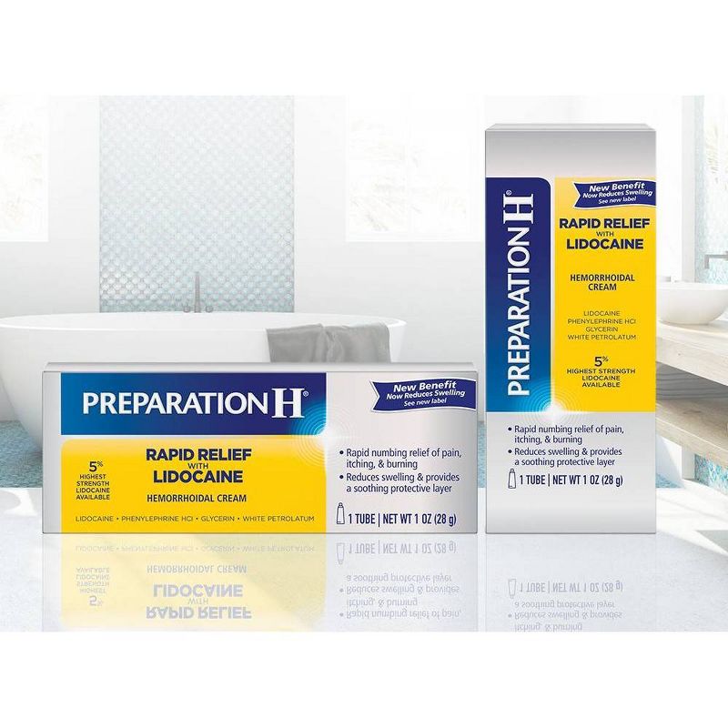 Preparation H Rapid Relief Hemorrhoid Symptom Treatment Cream with Lidocaine - 1oz