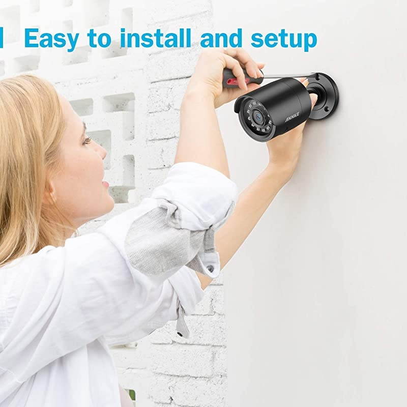 Surveillance Security Camera System 1080P Lite 8CH Video DVR Recorder with 8 20MP 1920TVL BulletDome Weatherproof CCTV Cameras NO Hard Drive