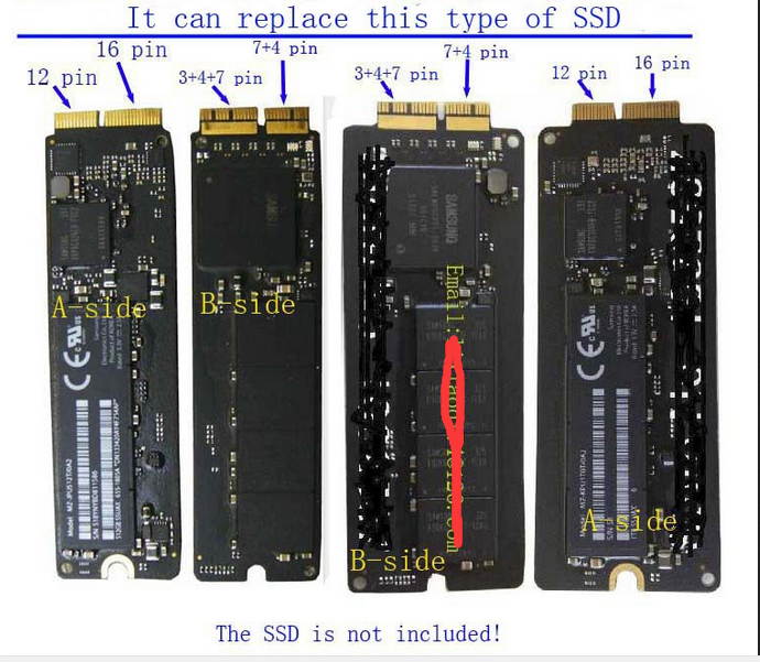 NGFF M.2 PCIe SSD Adapter for Upgrade of 2013-2017 Macs (ST-NGFF2013)