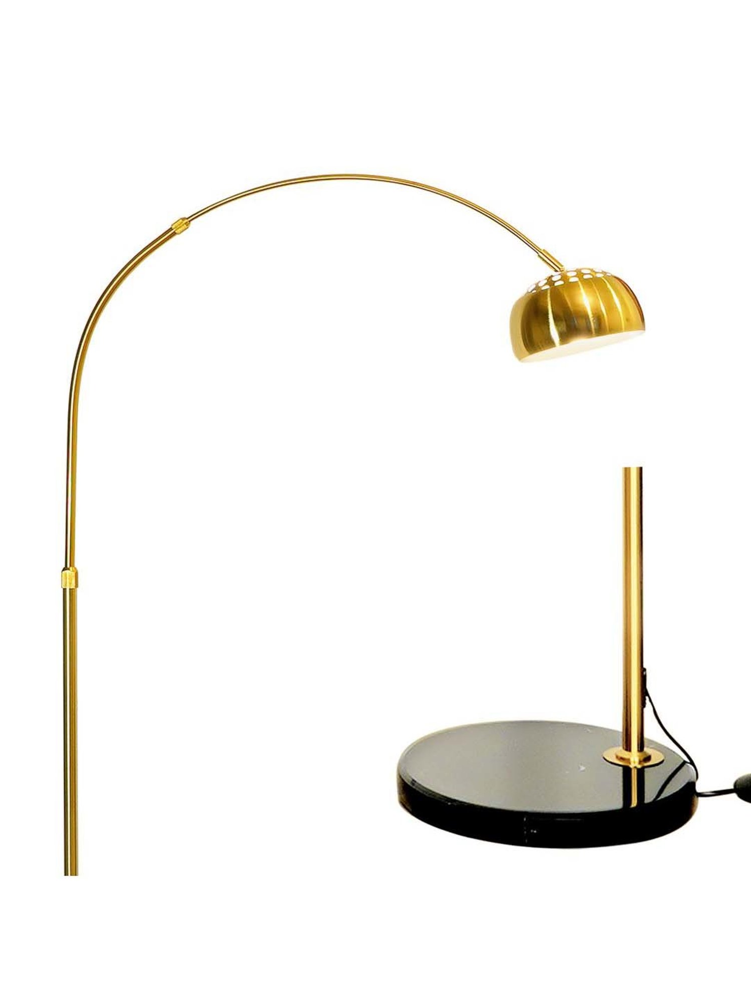 Kapoor E Illuminations Gallow Arc Brass & Black Metal Single Light Floor Lamp