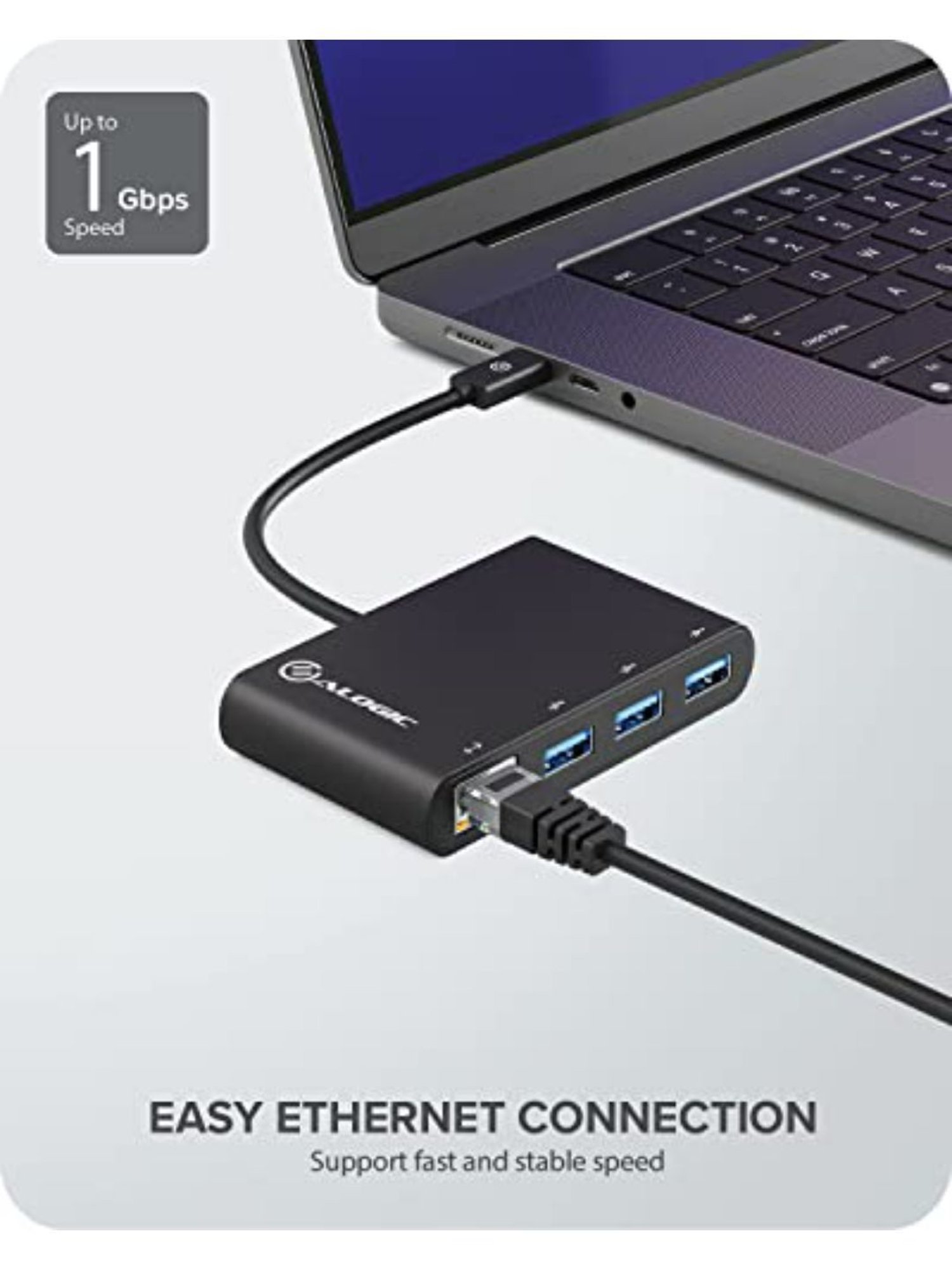 Moerdon SCB138 Fast Charging Data transfer Cable with LED indicator (Black)