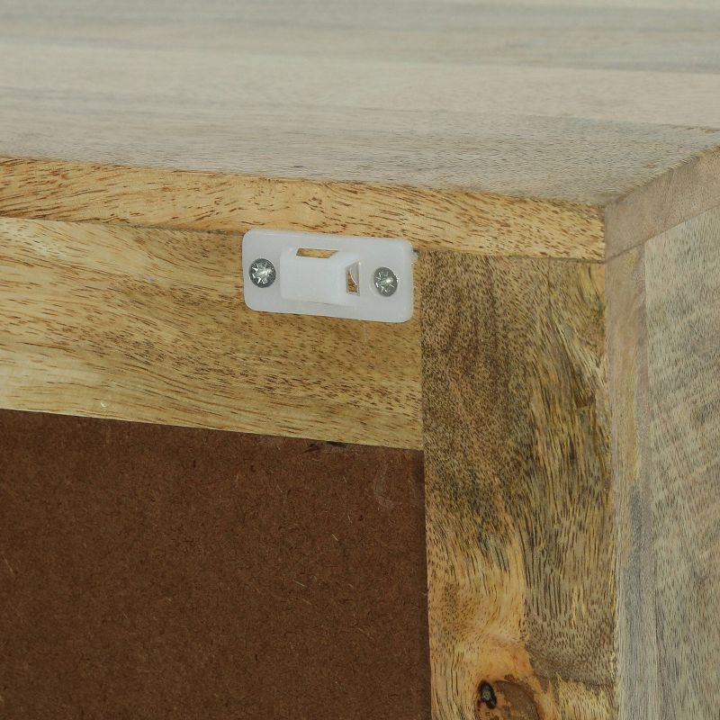 Mccone Boho Handcrafted Mango Wood 3 Drawer Sideboard Natural/Walnut - Christopher Knight Home