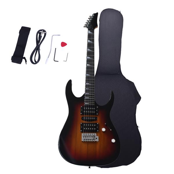 170 Burning Fire Style Professional Electric Guitar with Bag + Strap + Paddle + Rocker + Cable + Wrench Tool