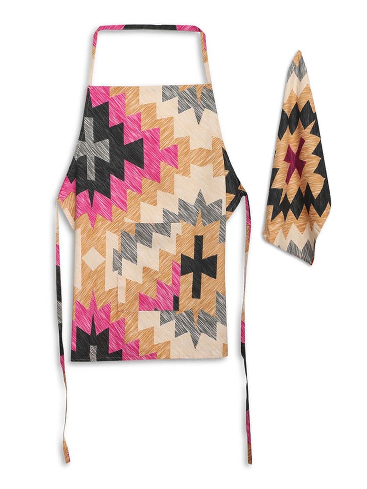 Dhrohar Multicolor Cotton 120 TC Apron - Set of 2