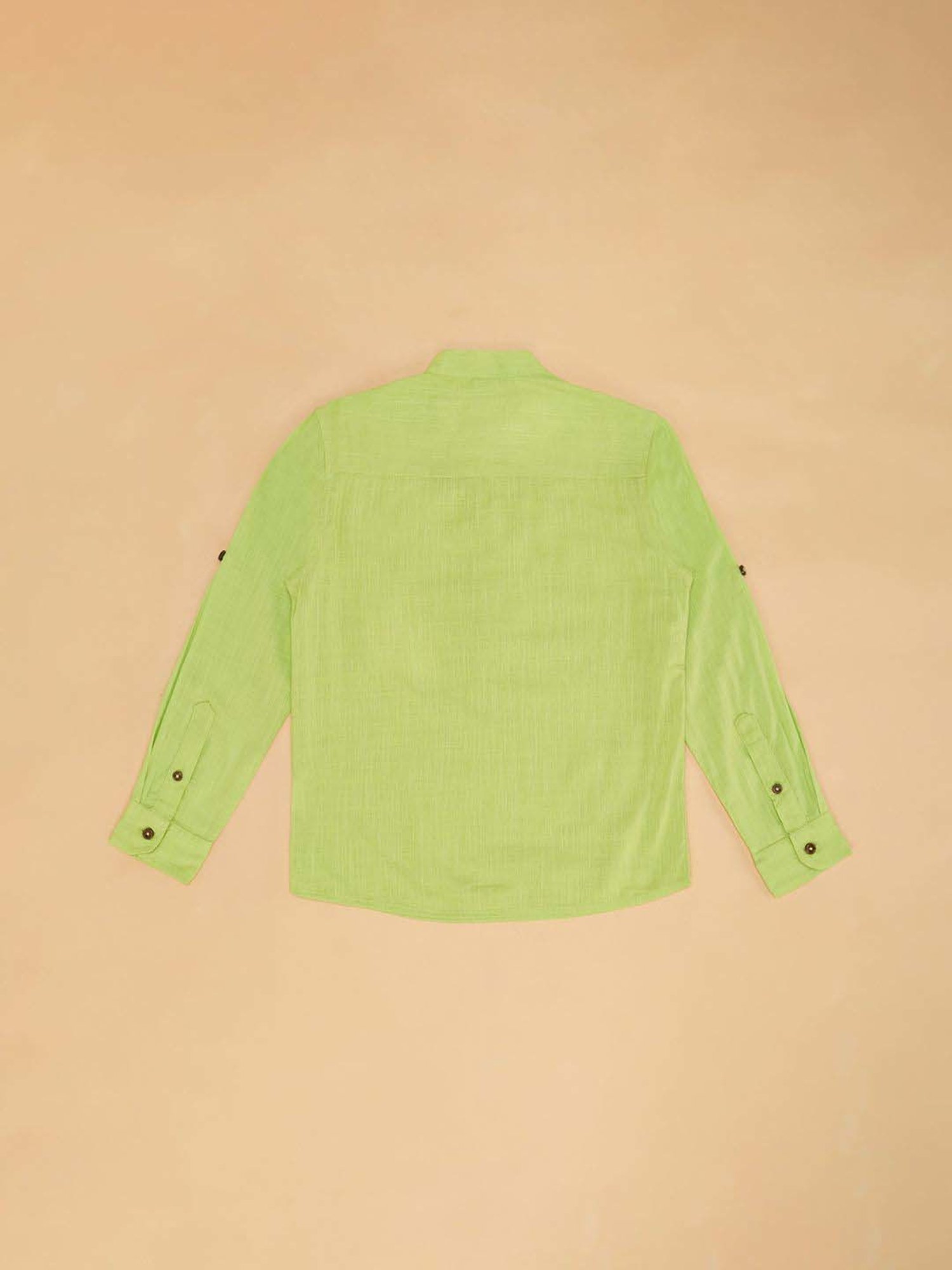 YU by Pantaloons Kids Green Cotton Regular Fit Full Sleeves Shirt
