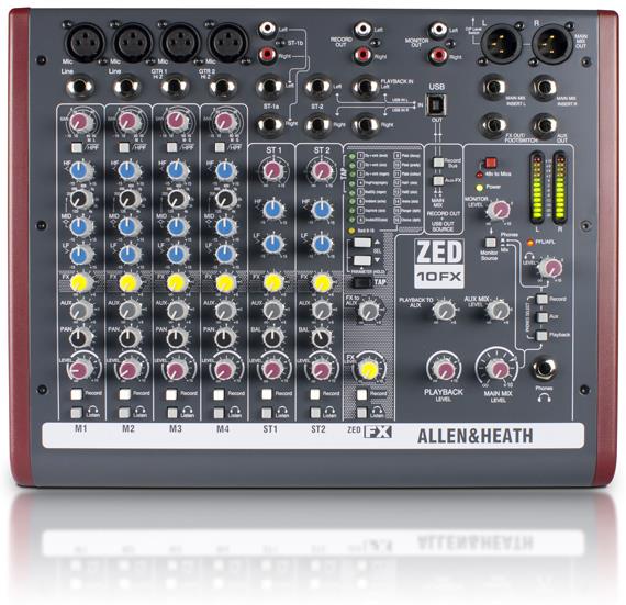 Allen & Heath ZED10FX USB Mixer