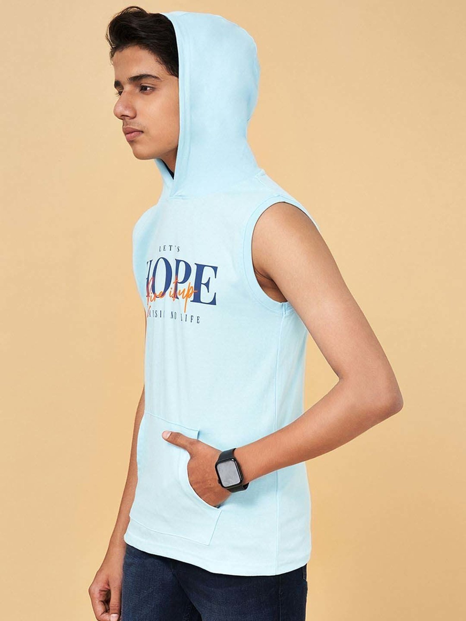 Coolsters by Pantaloons Kids Powder Blue Cotton Printed T-Shirt