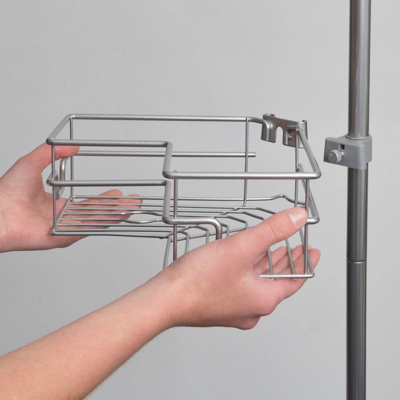 Steel L Shaped Tension Pole Caddy Chrome - Made By Design™