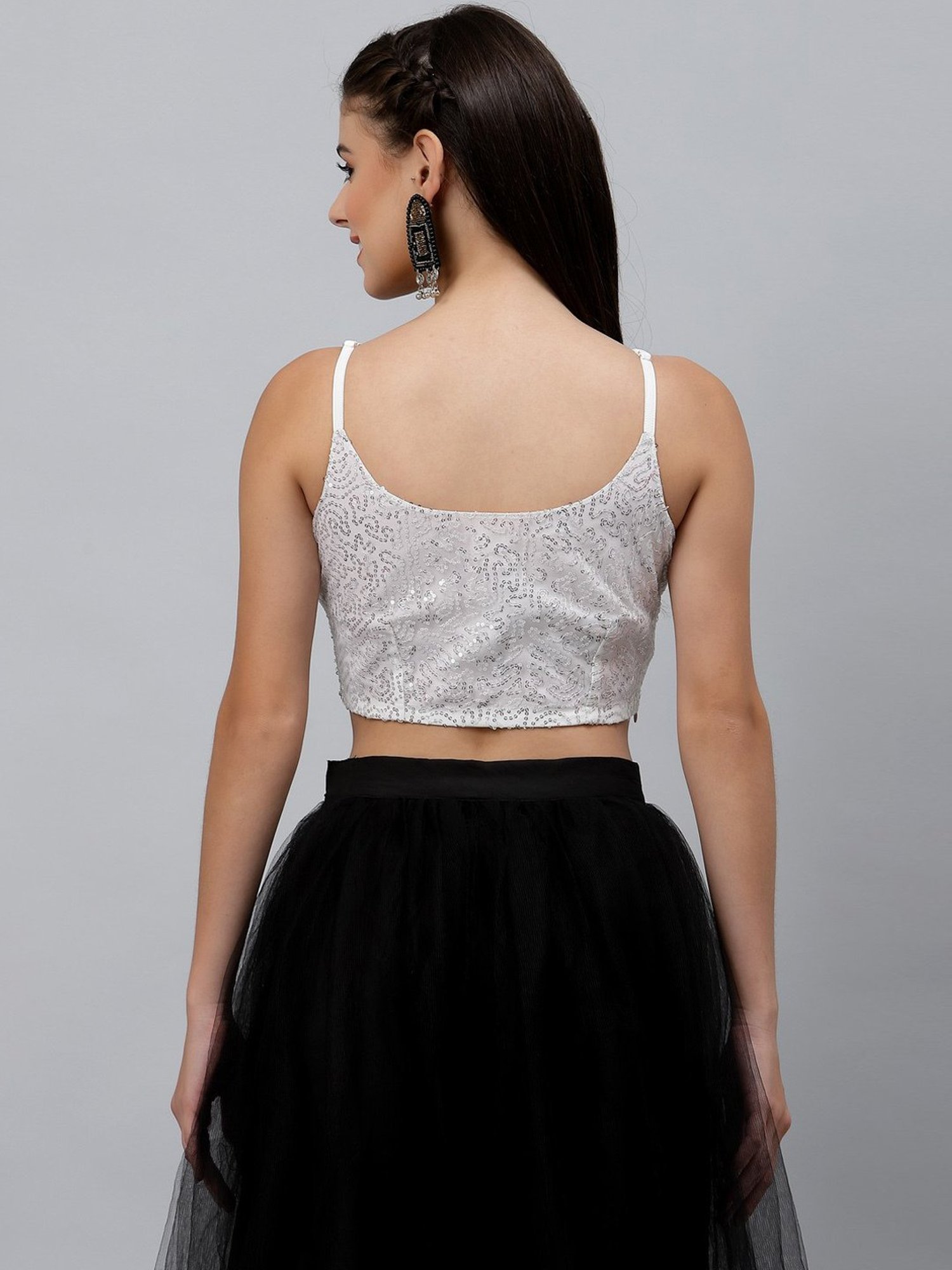 studiorasa Silver Embellished Choli