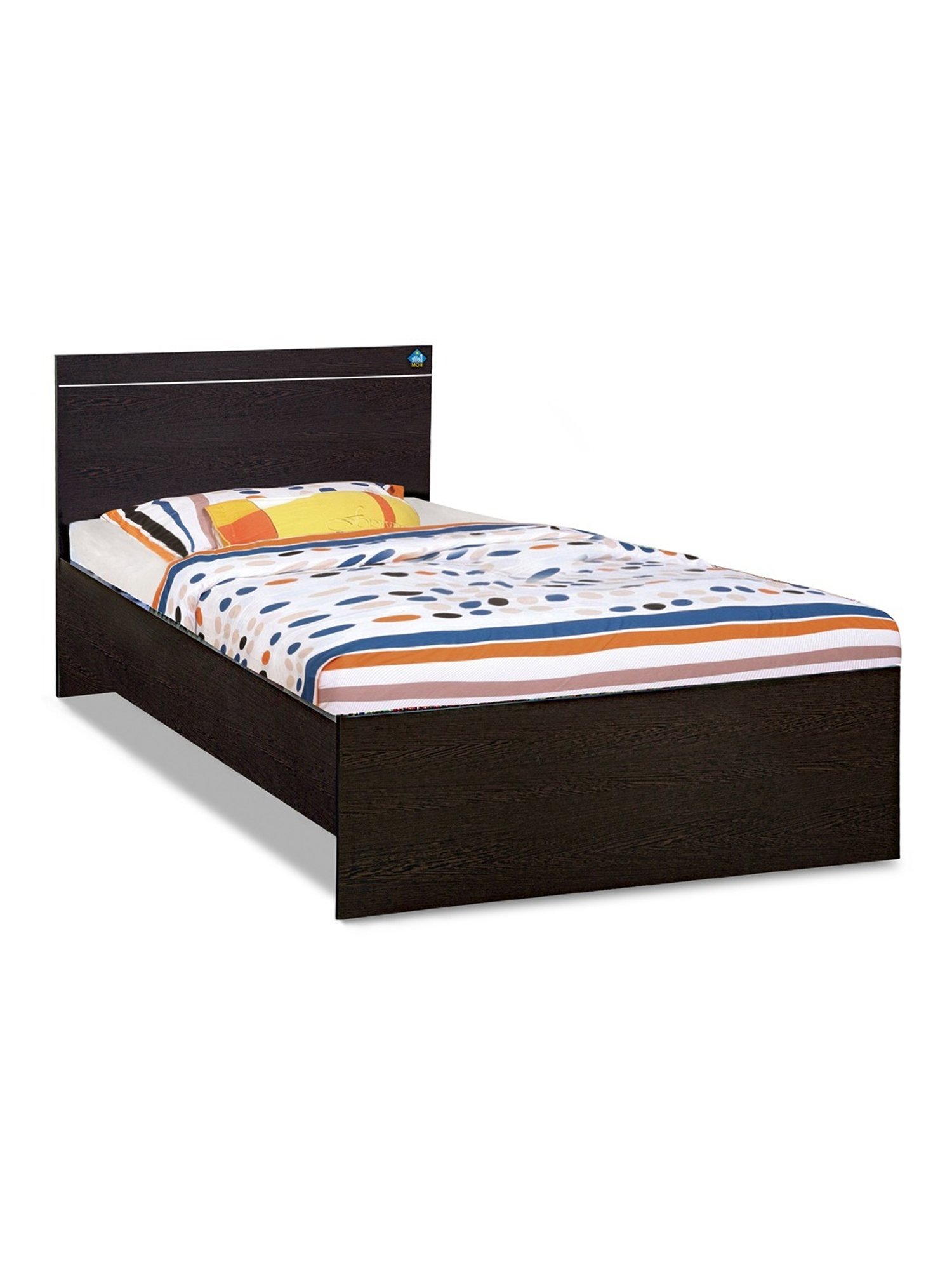 Delite Kom Jazz Flowery Wenge Engineered Wood Single Bed