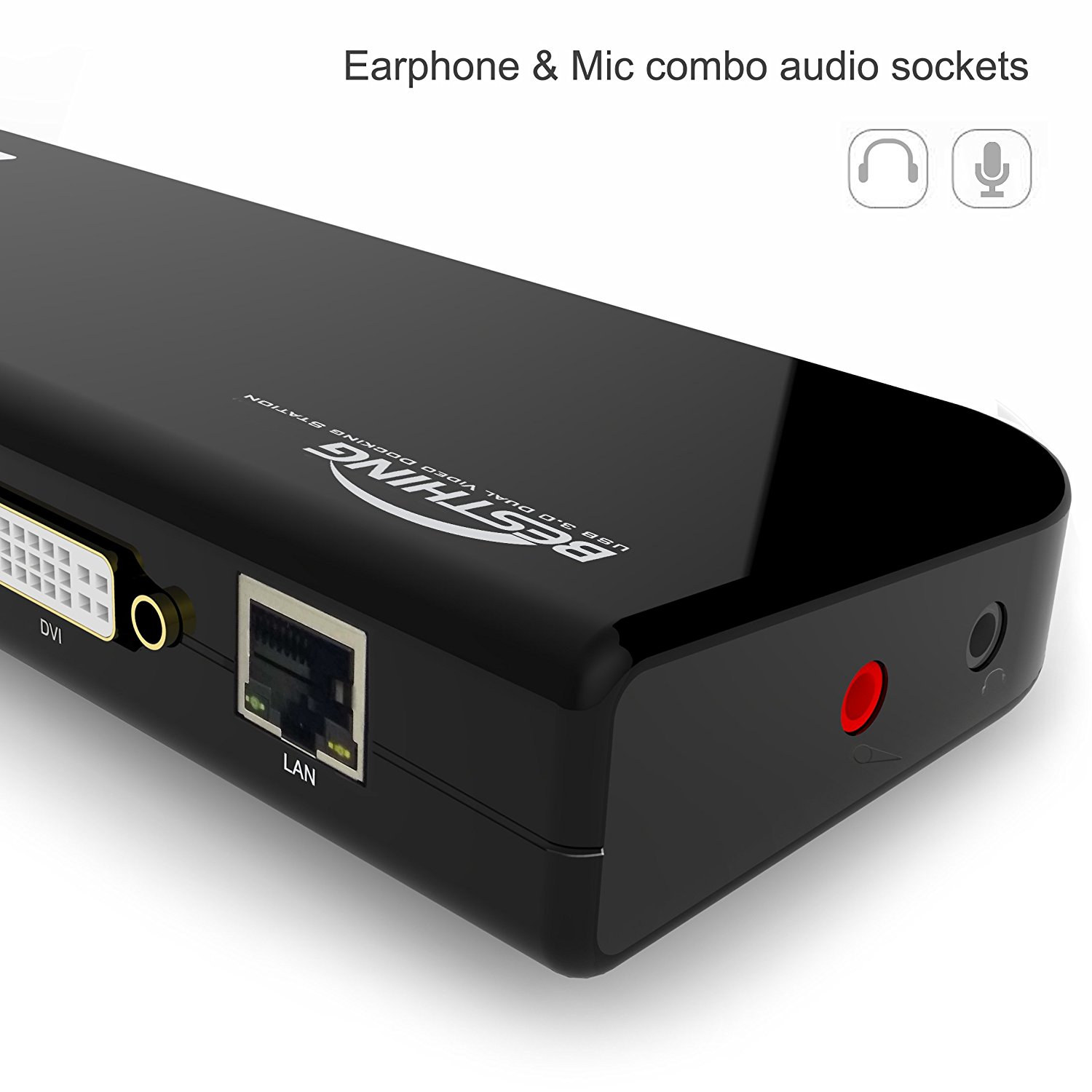 Notebook Port Replicators Dock, Multi-function USB 3.0 Universal Laptop Docking Station, Dual Display with HDMI & DVI / VGA, Gigabit Ethernet, Audio, 6 USB Ports for Laptop, Ultrabook and PCs