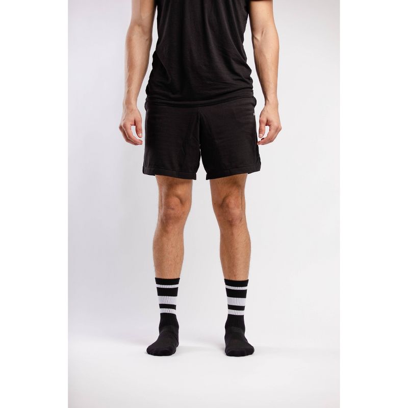 Pair of Thieves Men's 3pk Stripe Cushion Crew Casual Socks - Blue/Green/White 8-12