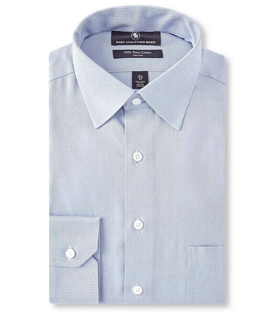 Psycho Bunny Non-Iron Modern Fit Spread Collar Solid Dress Shirt