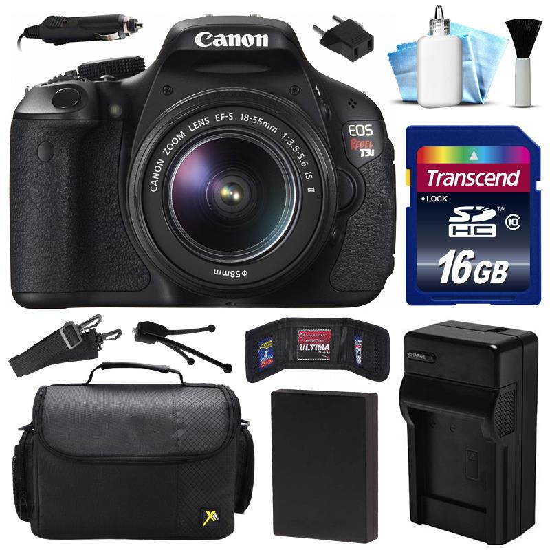 Canon EOS Rebel T3i 600D DSLR Digital Camera w/ 18-55mm Lens (16GB Value Bundle)