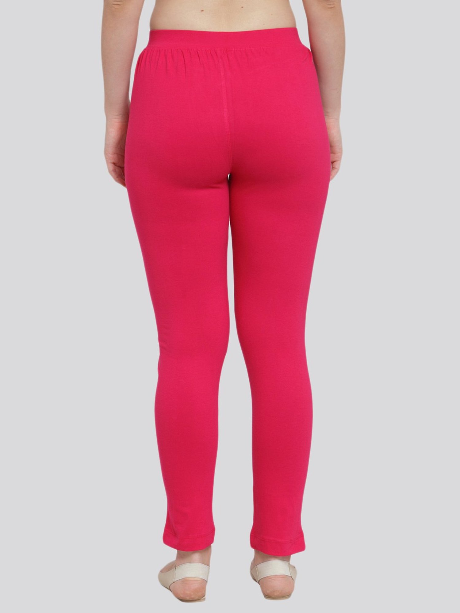 TAG 7 Magenta Cotton Leggings - Pack Of 2