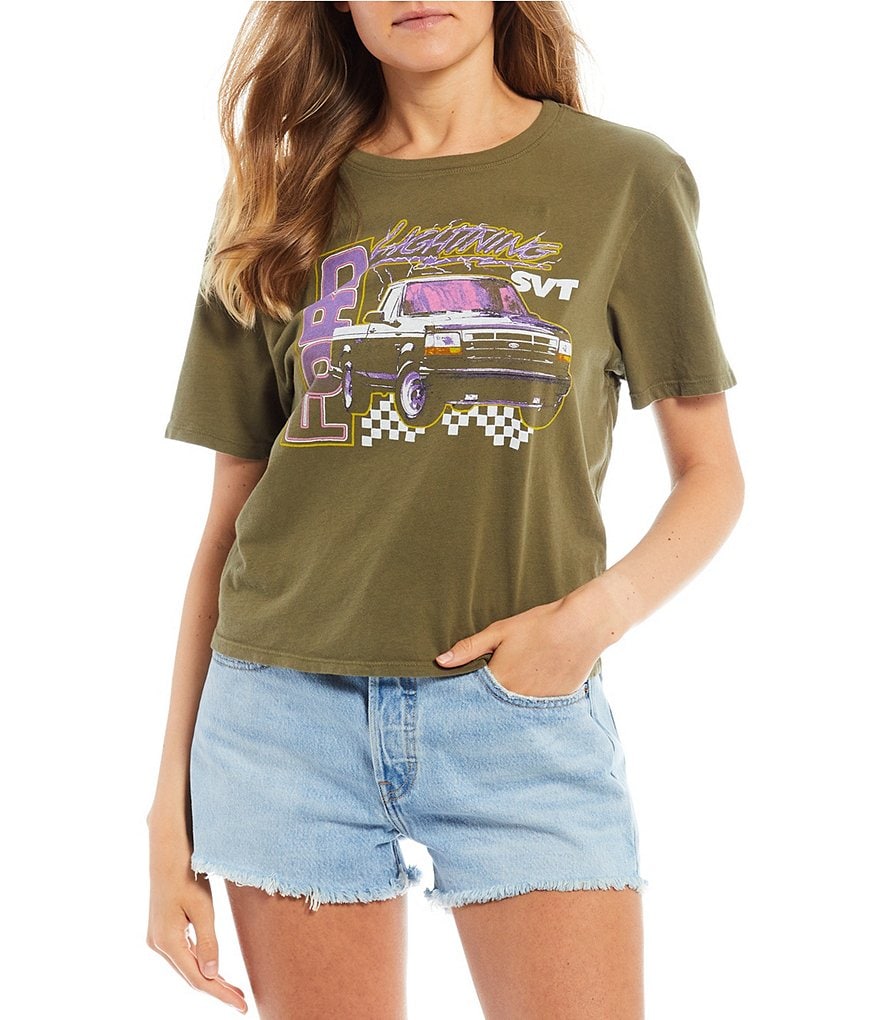 Junk Food Ford Lightning SVT Truck Cropped Graphic Tee