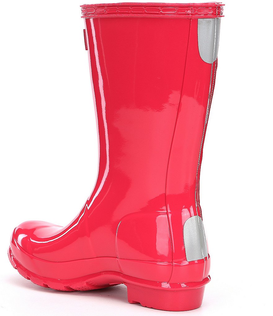 Hunter Kids' Original Gloss Waterproof Buckle Strap Rain Boots (Youth)