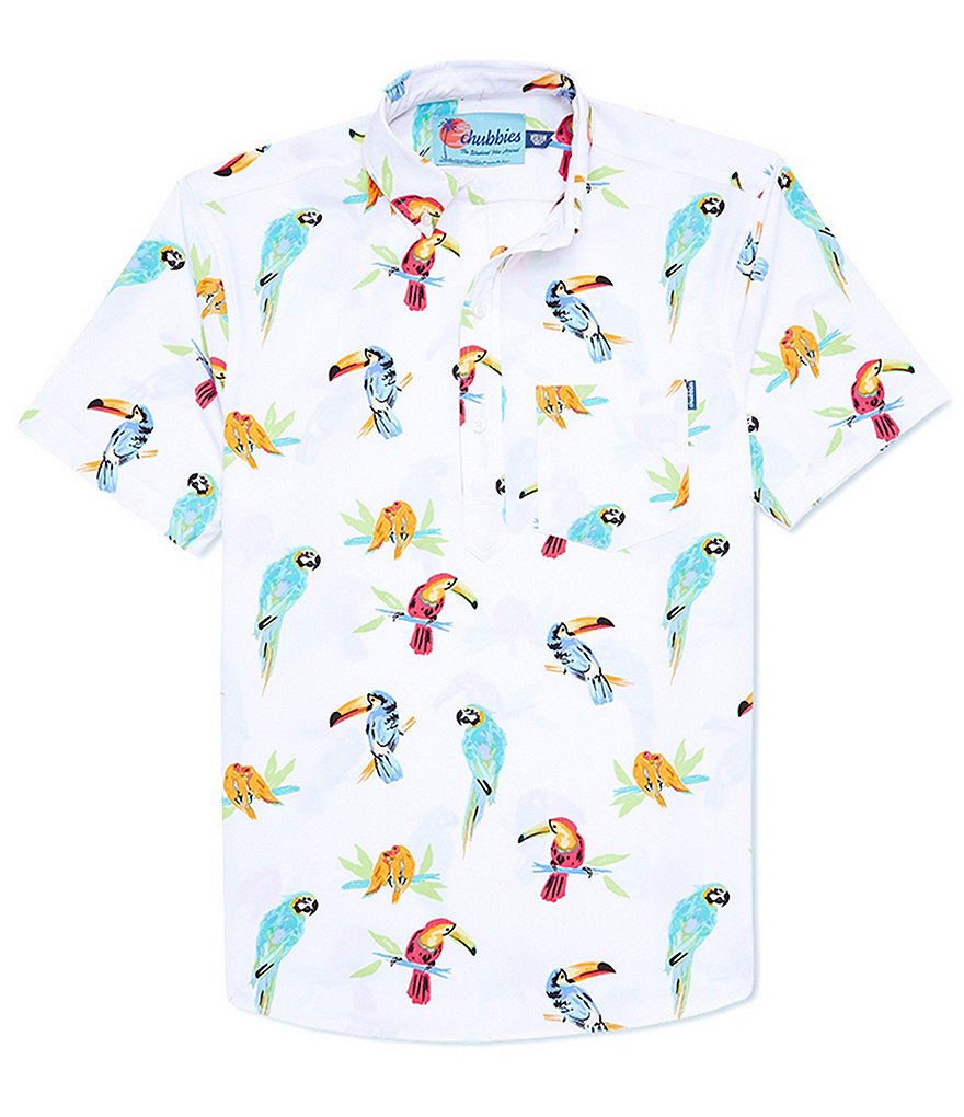 Chubbies The Dude Where's Macaw Short-Sleeve Stretch Shirt