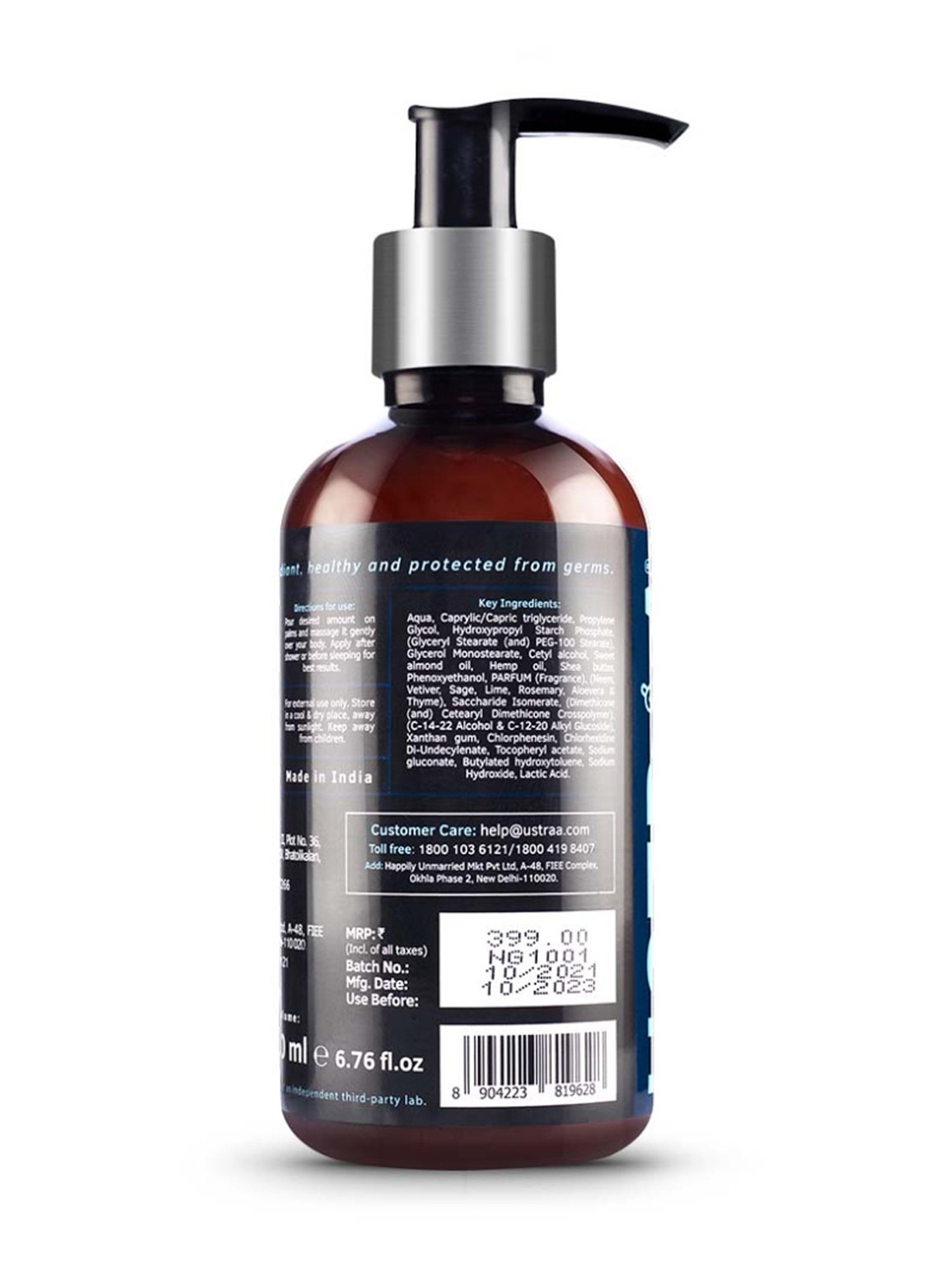 Ustraa Germ Free Body Lotion & Oily Skin De-Tan Face Mask Combo