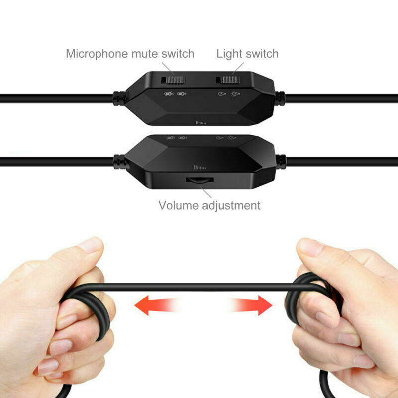 USB Noise Canceling headset with microphone Adjustable headband phone headset (white)